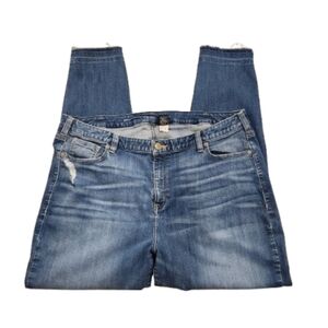 Lane Bryant High-Rise Distressed Skinny Jeans